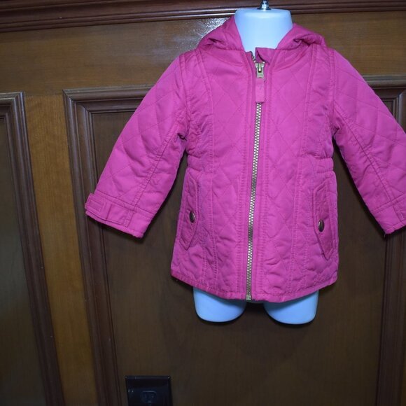 London Fog Baby Girls Pink Jacket  Size 12M Quilted - Picture 2 of 7